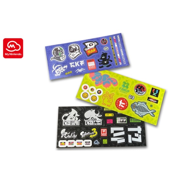 2 Packagesof Nintendo Splatoon 3 Graffiti Stickers Count 3 Sheets Set - Picture 8 of 13